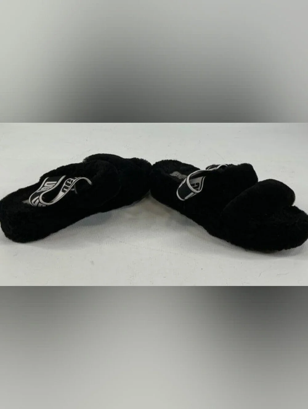 UGG Wmns Oh Yeah Slide 'Black' Sandals Size 9 Used Exc MSRP $100